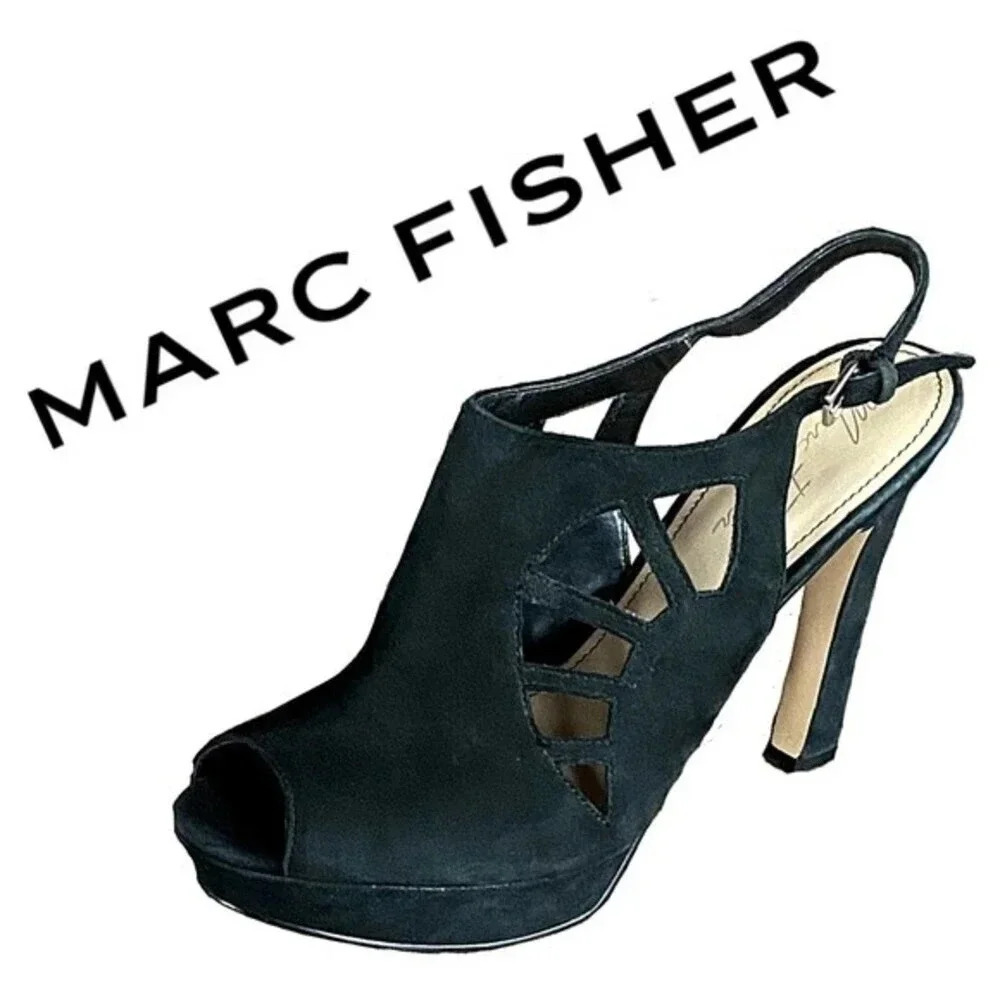 Marc Fisher, Trinaa Suede Platform‎ Heels in Black